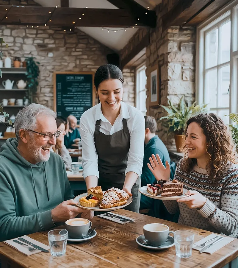 Happy Customers in a bakery